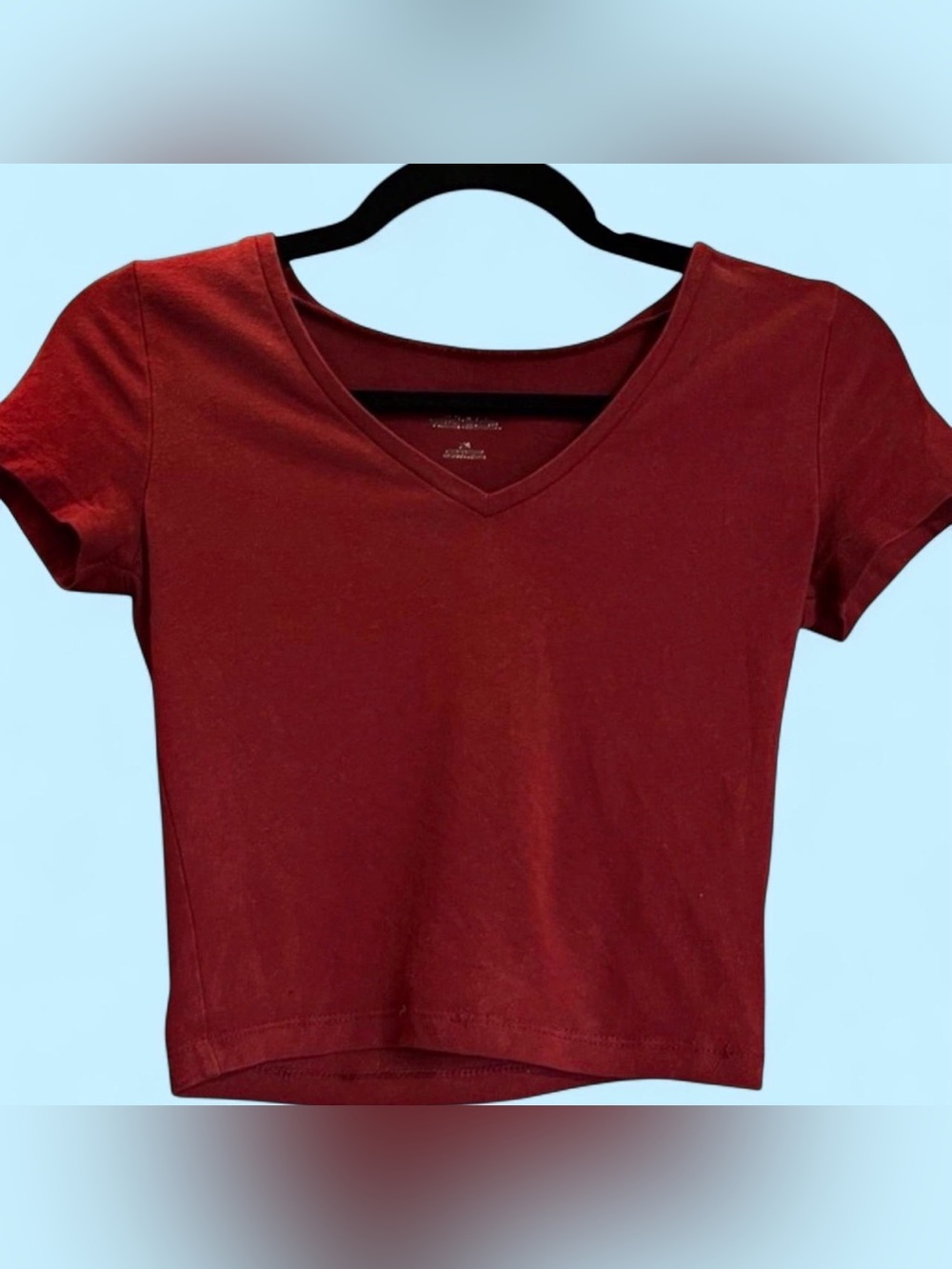 wild fable V-Neck Crop Top - Burgundy Red